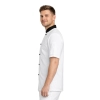 Bluza kucharska biała krótki rękaw wstawki czarne roz.3XL